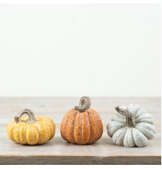 Charming resin Harvest Pumpkin adds warm autumn charm with its intricate details and cozy feel.