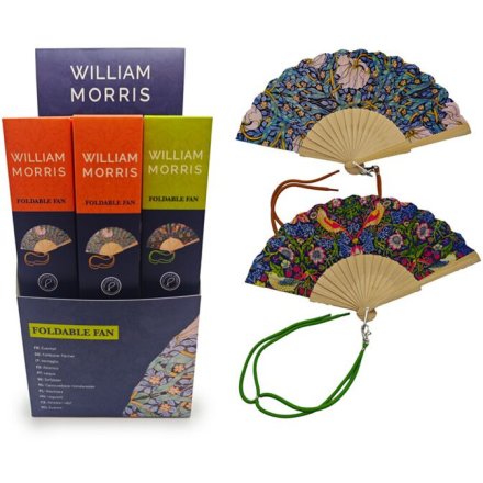 William Morris Folding Hand Fan, 42cm 