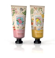 a lovely flower design hand cream 