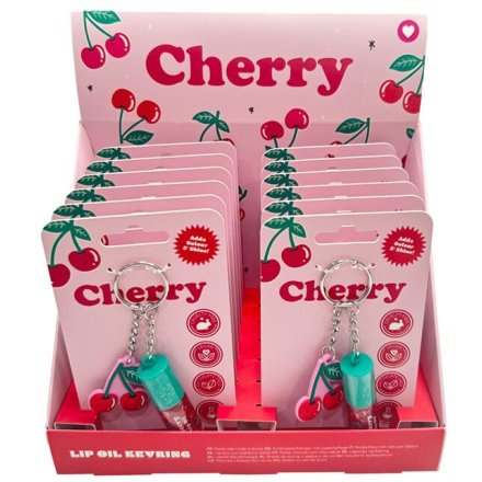 Cherry Lip Oil Stick with Charm Keyring 