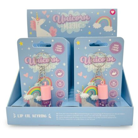 Unicorn Magic Candy Lip Oil Stick with Keyring, 10.5cm 
