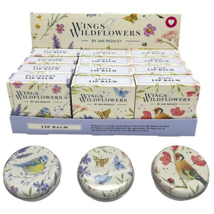 Jan Pashley Wings & Wildflowers Lip Balm, 5cm 