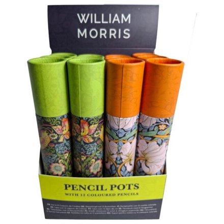 William Morris 12 Colouring Pencils Pencil Pot 