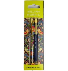 William Morris Twin Pen Set: Stylish design combined with smooth, dependable writing performance.