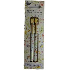 Bring nature's charm to your desk with this elegant pen set.