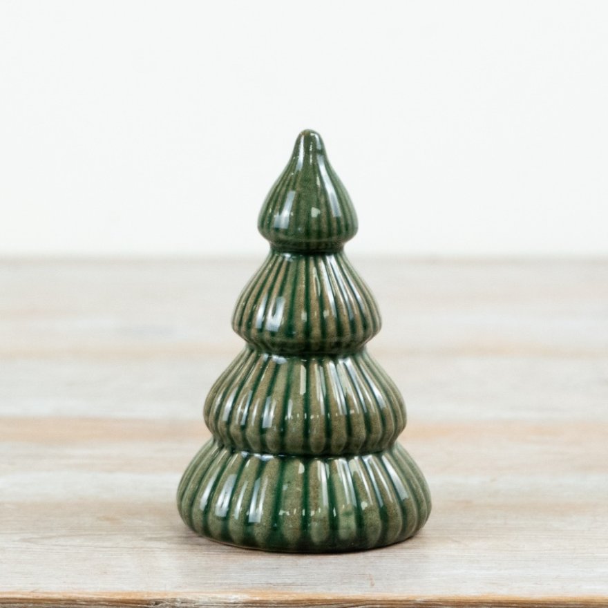 13cm Green Ceramic Tree