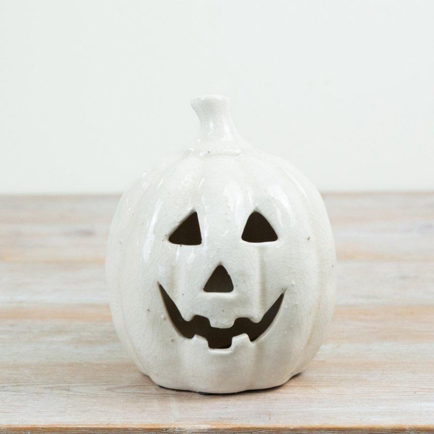 Terracotta Pumpkin Decoration, 19.5cm