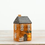 View Candle House with Pumpkin, 17cm Details Add a cozy autumnal glow with our charming Candle House With Pumpkin.