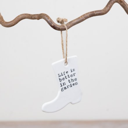 Life is better In The Garden Boot, 6.5cm 