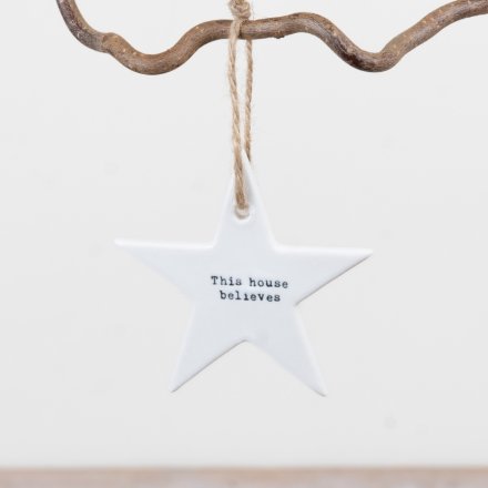 8.5cm "This House Believes" Star-Shaped Hanger