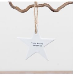 Add a charming touch to your home with this delicate porcelain star
