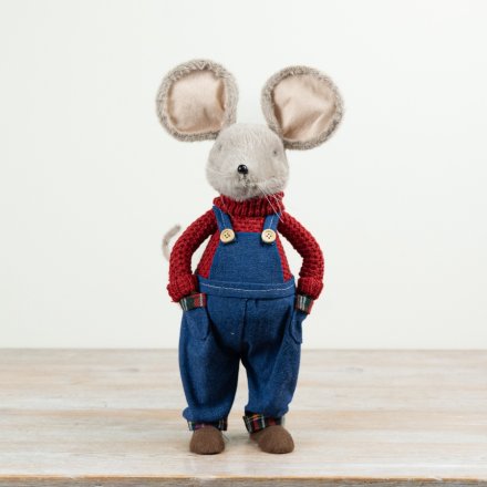 a fun felt standing mouse decoration 