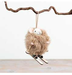 a charming fluffy mice hanger 