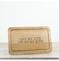 a rustic serving board 