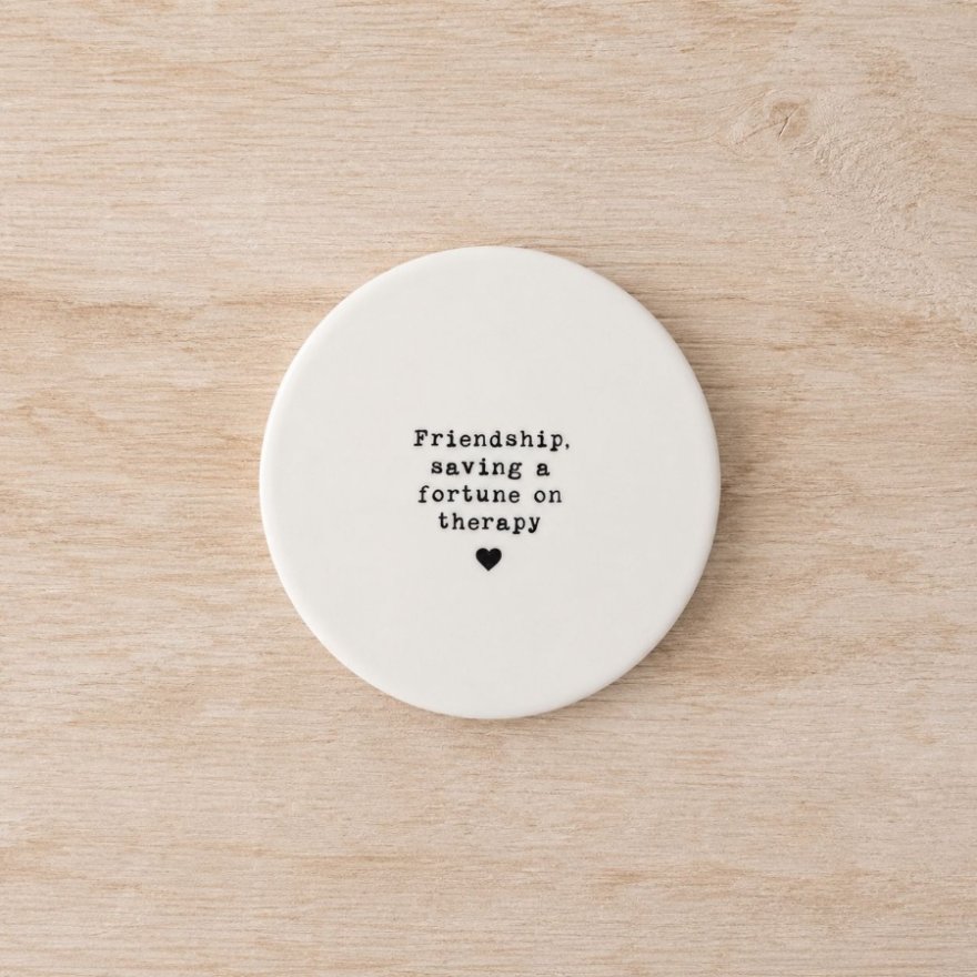 Ceramic Friendship Coaster, 10cm 