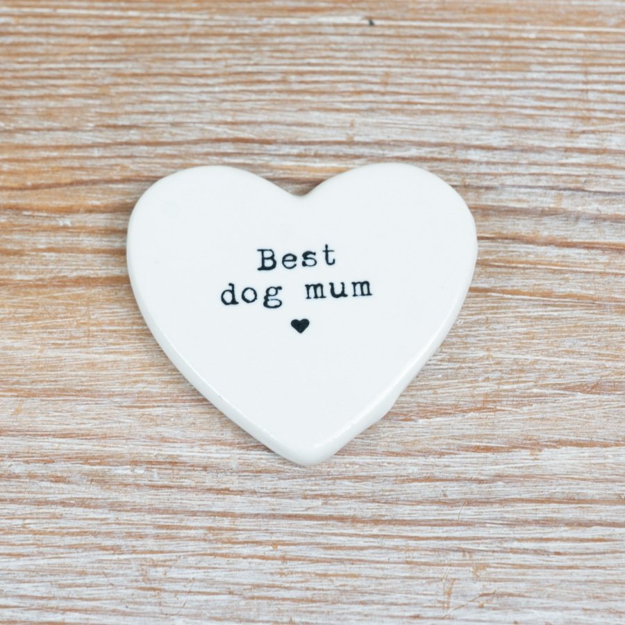 Honor your unique bond with this lovely "Best Dog Mum" heart keepsake.