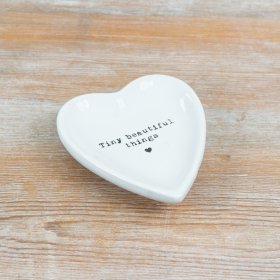 Delightful trinket dish featuring a lovely heart motif.