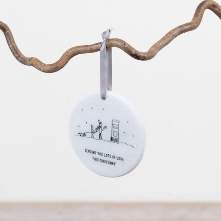 Sending Love Christmas Decoration, 7cm