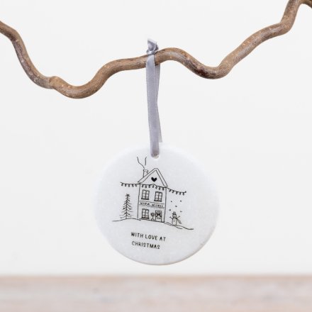 With Love Christmas Hanger, 7cm