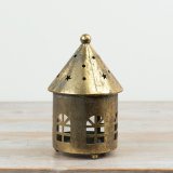 Add cozy charm with this decorative metal house candle holder, perfect for a warm and inviting glow.