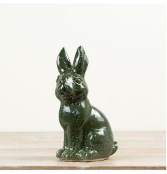 Brighten your space with this charming Green Ceramic Rabbit