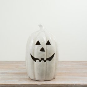 Introduce a softer take on Halloween styling with this Neutral terracotta Pumpkin.