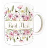 Celebrate your beloved Nan with the Rush Pastel Flowers Best Nan Mug