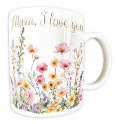 Brighten tea time with the Rush Floral Meadow Mum I Love You Mug—a charming, heartfelt gift 