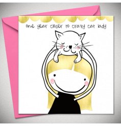 Celebrate your feline love with the whimsical charm of Crazy Cat Lady 