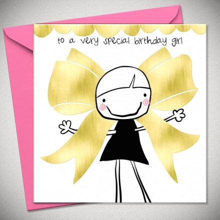 15cm Very Special Birthday Girl Card
