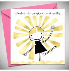 Send a little sunshine and brighten their day with our charming Sending You Sunshine card.