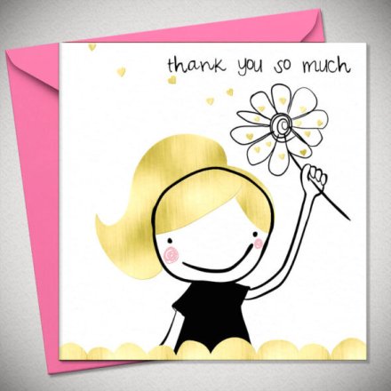 15cm "Thank You So Much Greeting Card