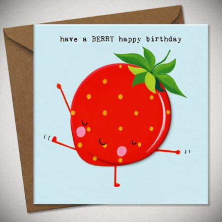 15cm Berry Happy Birthday Greeting Card