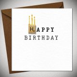 Celebrate in style with this elegant White Happy Birthday card