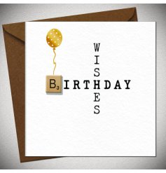 Celebrate with charm using this elegant White and Gold birthday greeting card.