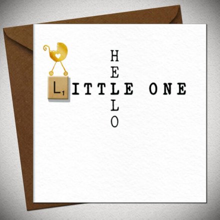 15cm Hello Little One Baby Greeting Card