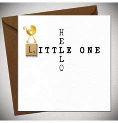 Welcome new arrivals with the charming Hello Little One greeting card.