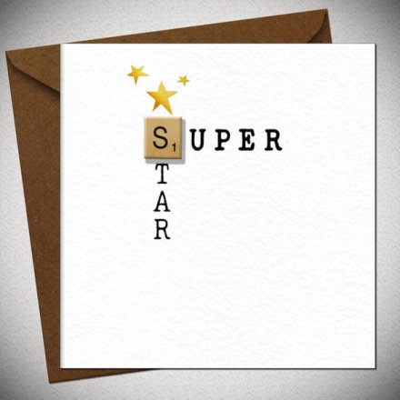 Super Star Greeting Card, 15cm 