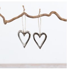 A delightful heart-shaped hanging decoration perfect for adding charm.