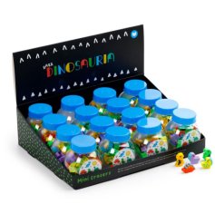Add prehistoric fun to your desk with the Dinosauria Mini Erasers in a Pot 