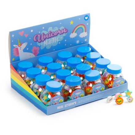 Unicorn Magic Mini Erasers in a Pot 