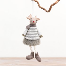 Bring a cosy Nordic vibe to your Christmas tree with these adorable mouse ornaments