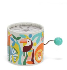 Vibrant, chic music box with a burst of color and style.