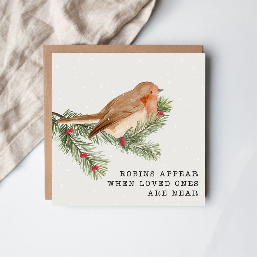 "Robins Appear When Loved Ones Card, 15cm