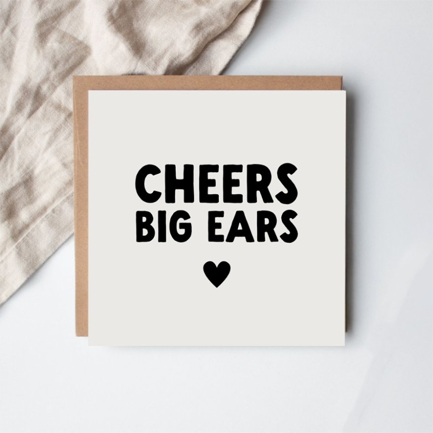 15cm Cheers Big Ears Greeting Card