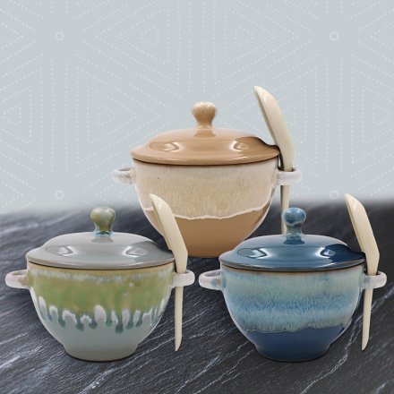 3/a  Soup Bowl,& Spoon Set, 15cm 