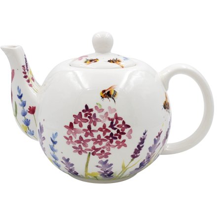 24cm Lavender & Bees Ceramic Tea Pot