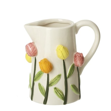 3D Tulip Ceramic Jug, 12.2cm 