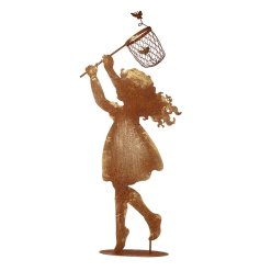 Charming Butterfly Catcher Girl Ornament