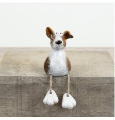 A delightful and playful dog shelf ornament to brighten any space